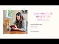 Free Inductive Bible Study Course 2025 Introduction