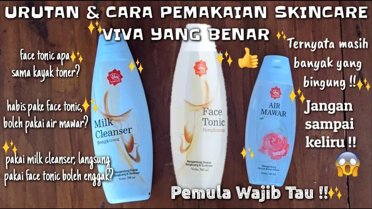 skincareviva #skincareroutine #skincarepemula Cara menggunakan Viva milk cleanser Dan face tonik yan. 