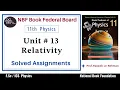 How to Solve Chapter 13 Relativity Assignment 11th Class NBF Physics FBISE