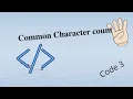 common Character Count Code Signal