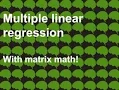 Day 4 Multiple linear regression with matrices