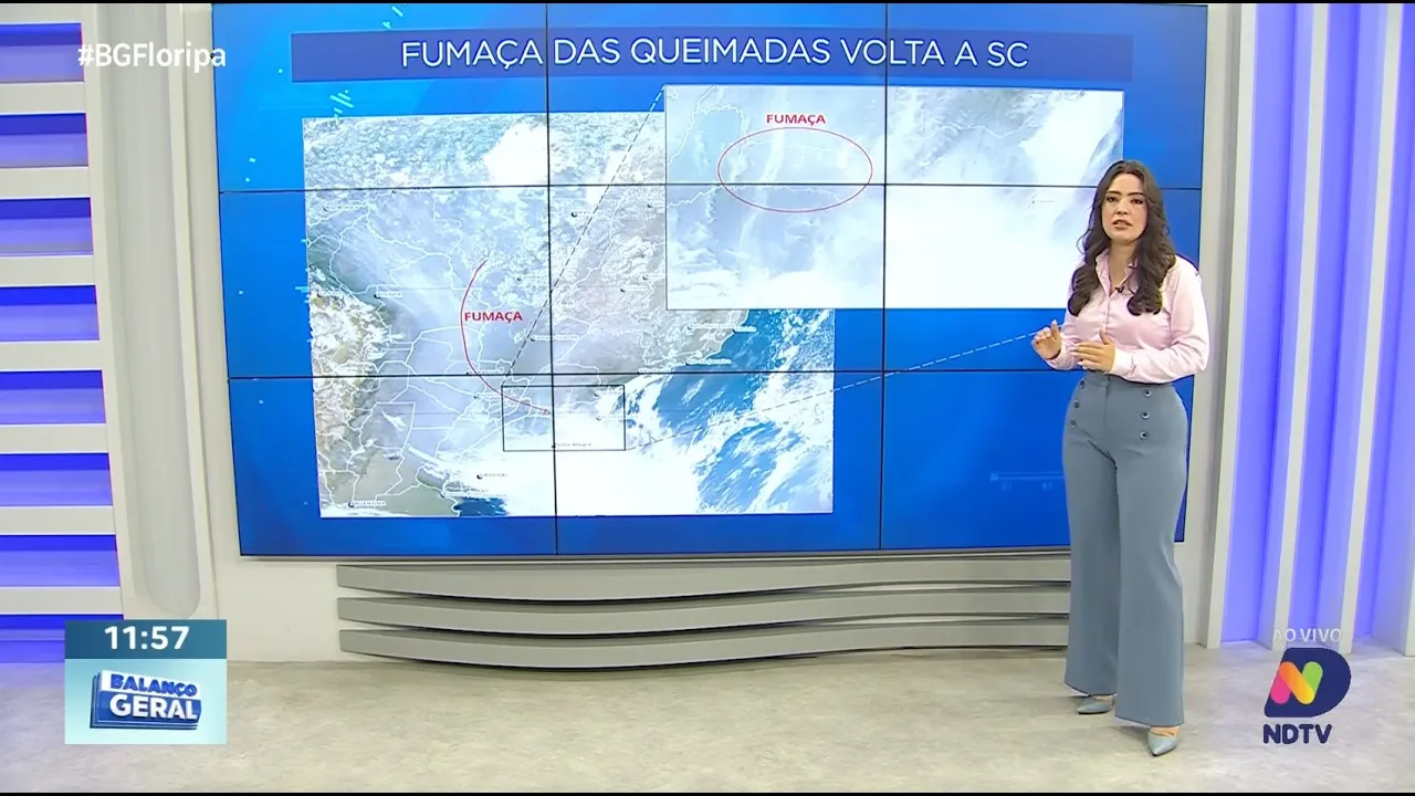 Fumaça das queimadas volta a atingir Santa Catarina: impactos na visibilidade