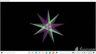 Draw Colorful Star Design Using Python Turtle Graphics Design