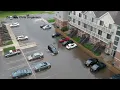 Drone shows flooding at Ames apartment complex