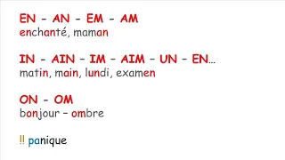 Combinaciones de letras en francés.
