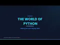 1 The World of Python Getting Set Up and Saying Hello