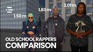 old school rappers by height 3d comparison 