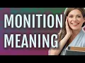 Monition meaning of Monition