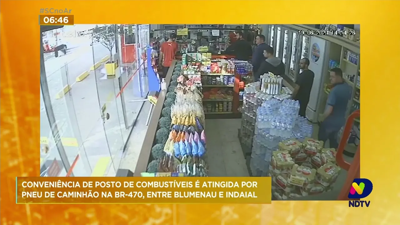 Acidente inusitado é registrado na BR-470, entre as cidades de Blumenau e Indaial, no fim de semana