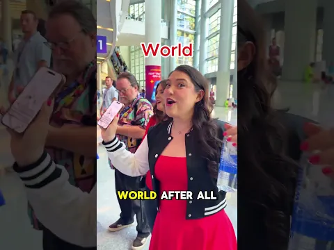 Grab the mic 🎤 (cosplayer edition pt. 2😆) #d23 #d23creators #singing #family #fyp