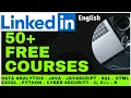 LinkedIn free courses with Certificate Data Analytics Java Javascript Web Development SEO Tableau
