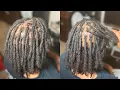 HOW TO RETWIST LOCS FOR BEGINNERS w Aloe Vera Gel Palm Rolling Method