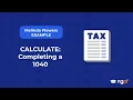 NGPF CALCULATE Complete a 1040 Melinda Flowers Example 2026