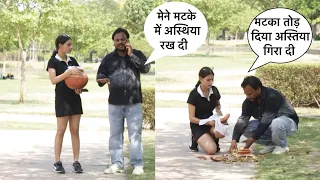 Prank में लड़की ko डरा दिया  | Funky Joker