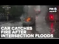 Download Lagu Cell phone video captures car in flames in flooded Fells Point intersection