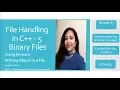 Using fstream Writing into a Binary file in C Data File Handling