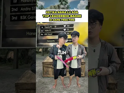 Ketika Nama Lu ada Di Leaderboard Top Badge di Free Fire 🤣