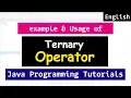 Ternary Opeartor in Java Programming - Tutorials For Beginners