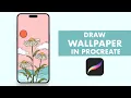 Cute RETRO WALLPAPER Anyone Can Create In PROCREATE - Easy Procreate Tutorial