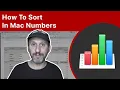 How To Sort In Mac Numbers