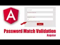 Password And Confirm Password Match Validation Reactive form Angular tutorial Angular Form