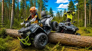 Kids Quad Bike vs HUGE Log! Can It Make It Over?