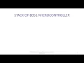 Working of stacks in 8051 microcontrollers