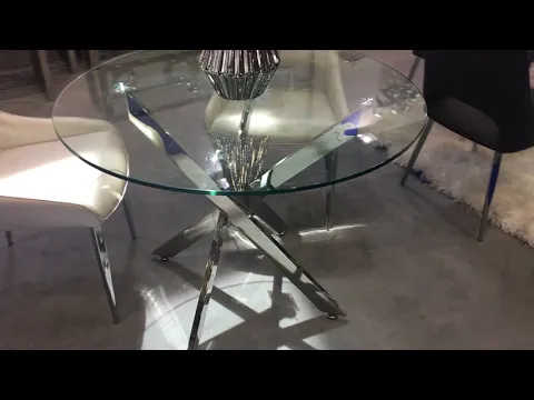 Download MP3 Aurelia Chrome And Glass Round Dining Table