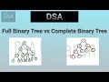 full binary tree vs complete binary tree in dsa in hindi