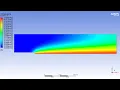 Ansys Fluent Project 24 2D Backwards Facing Step Thermal Contours Study