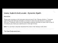 Users Submit And Locate - Dynamic Xpath Dynamic xpath cc answer
