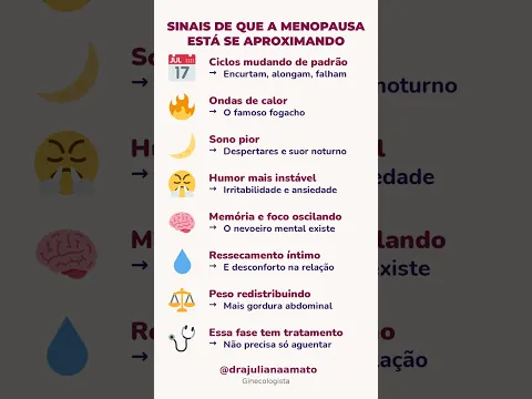 Sinais de que a MENOPAUSA está se aproximando