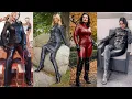 Trendy Mesmerizing Leather Outfits for Mature Women outstanding Leather