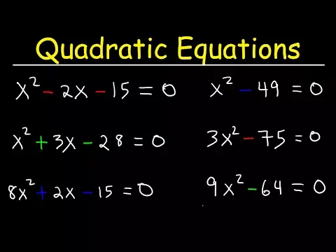 How To Solve Quadratic Equations By Factoring - Quick Simple! Algebra Online Course - Mathematics video for Grade 10