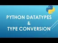 PYTHON DATATYPES TYPE CONVERSION