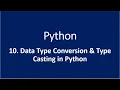 10 Data Type Conversion Type Casting in Python