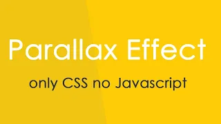 CSS Parallax Effect Tutorial No Javascript csPoint web designing tutorials