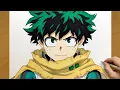 Coloring Deku with Markers Complete Anime Art Process