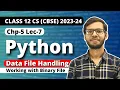 File handling in Python Working with binary files Class 12 Python Class 12 Computer Science