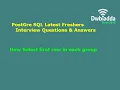 How Select first row in each group PostgreSQL Tutorial