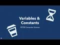 IGCSE Computer Science Variables and Constants