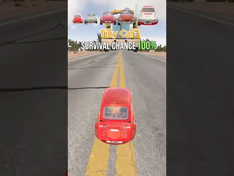 Small to Giant Car with Survival Chance #shorts