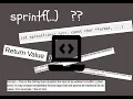 sprintf - standard function from stdio h