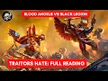 BLOOD ANGELS VS BLACK LEGION LORE TRAITORS HATE FULL 40K BOOK READING