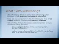 APA citation \u0026 referencing for beginners