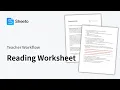 Create Reading Worksheets with AI Sheeto