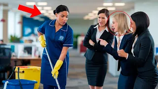 THEY LAUGHED AND SCORNED THE BLACK CLEANING LADY, BUT DIDN'T KNOW SHE OWNED THE COMPANY