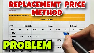 Replacement Price Method - Store Ledger Account