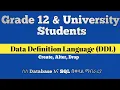 Grade 12 ICT Unit 3 2 2 - Data Definition Language DDL Full Lesson in Amharic