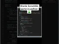 Words Scramble game program in python